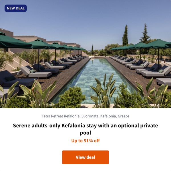 Serene adults-only Kefalonia stay with an optional private pool