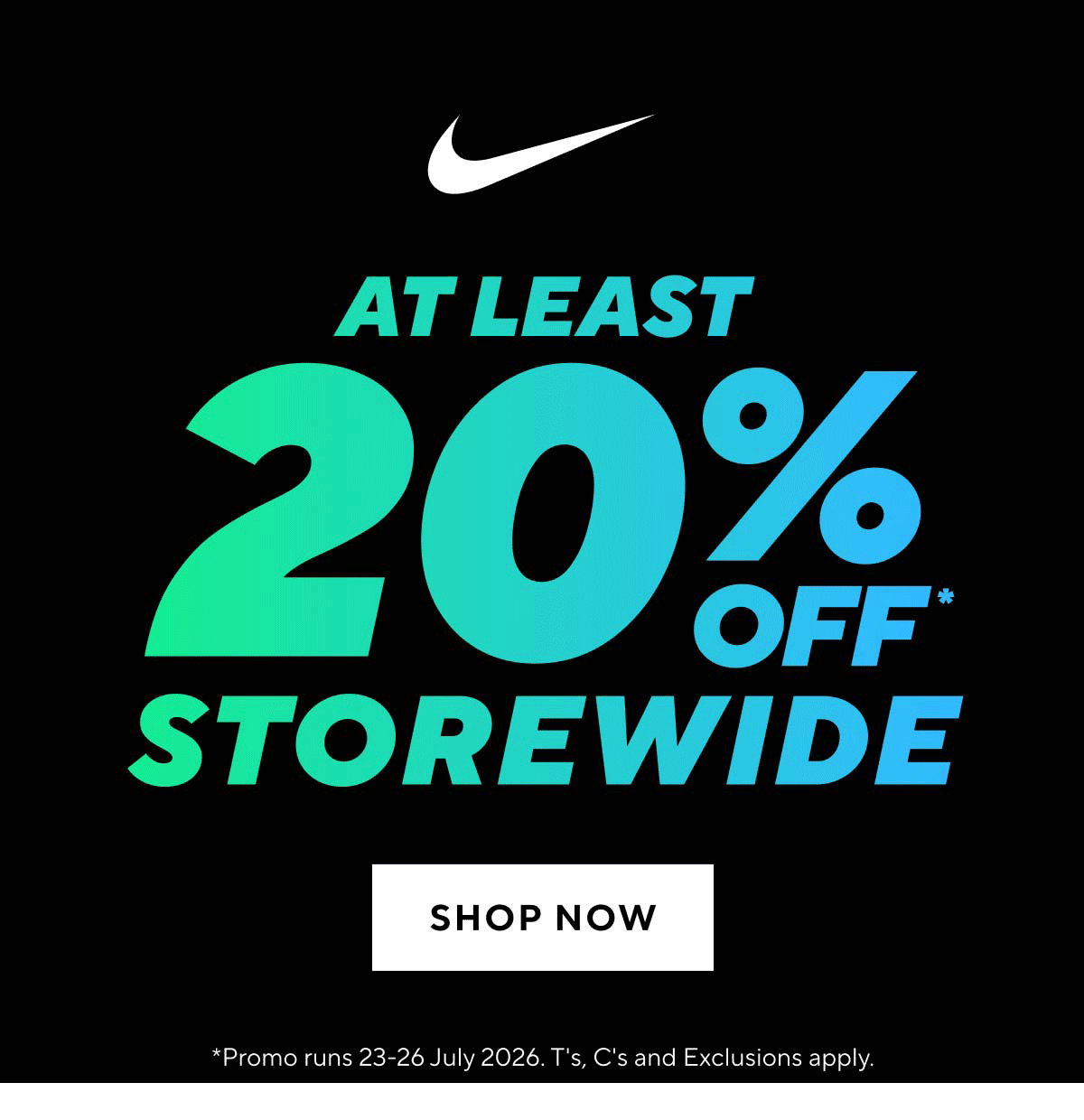 At Least 20% Off Storewide