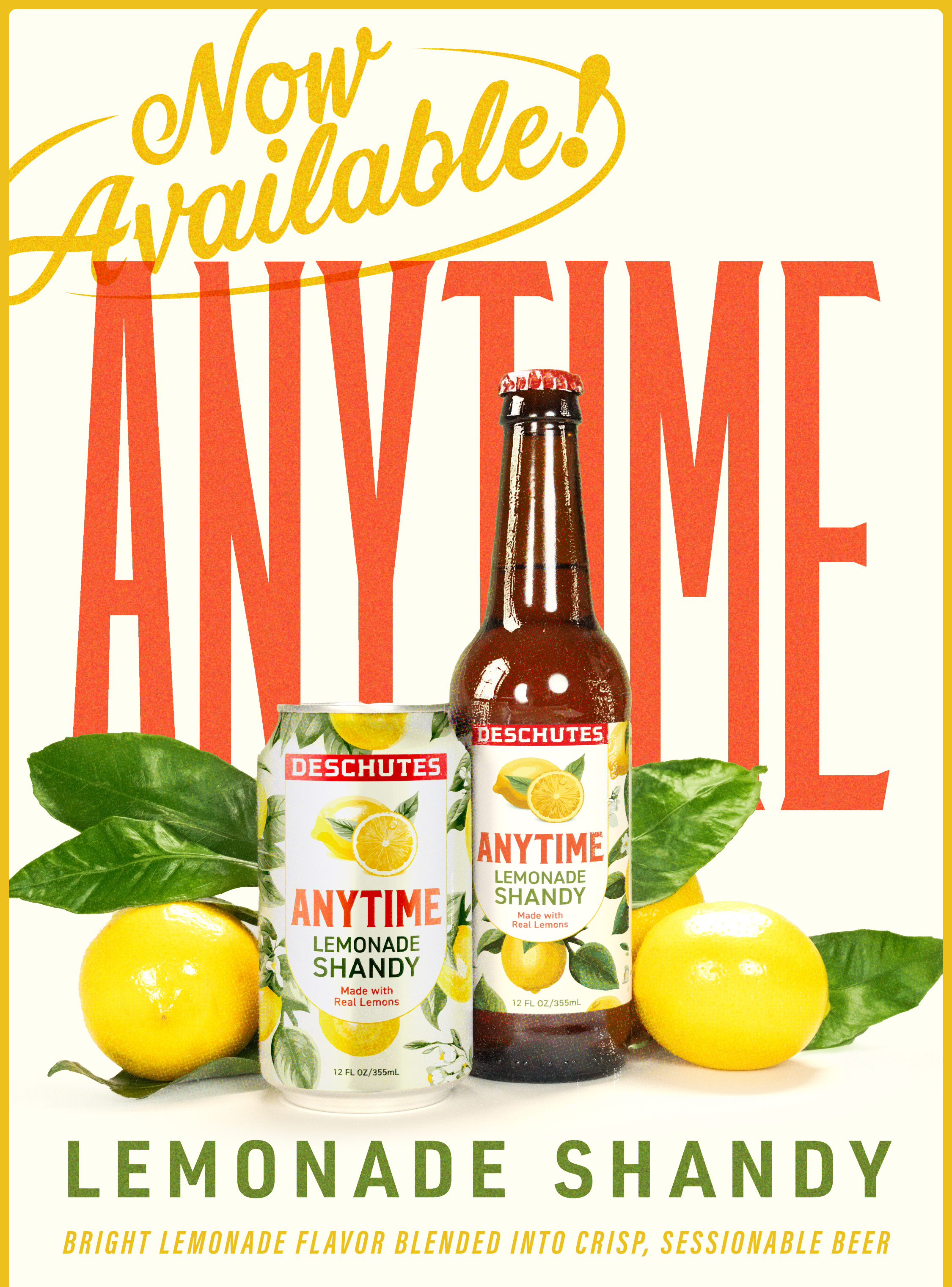 Now available Anytime Lemonade Shandy