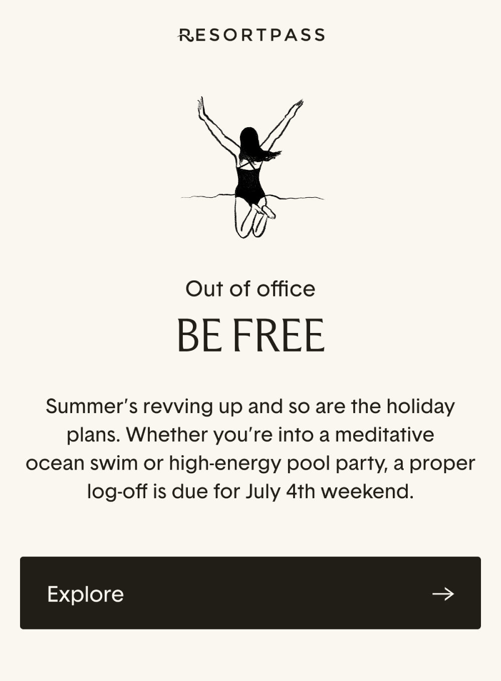 Out fo office. Be free.