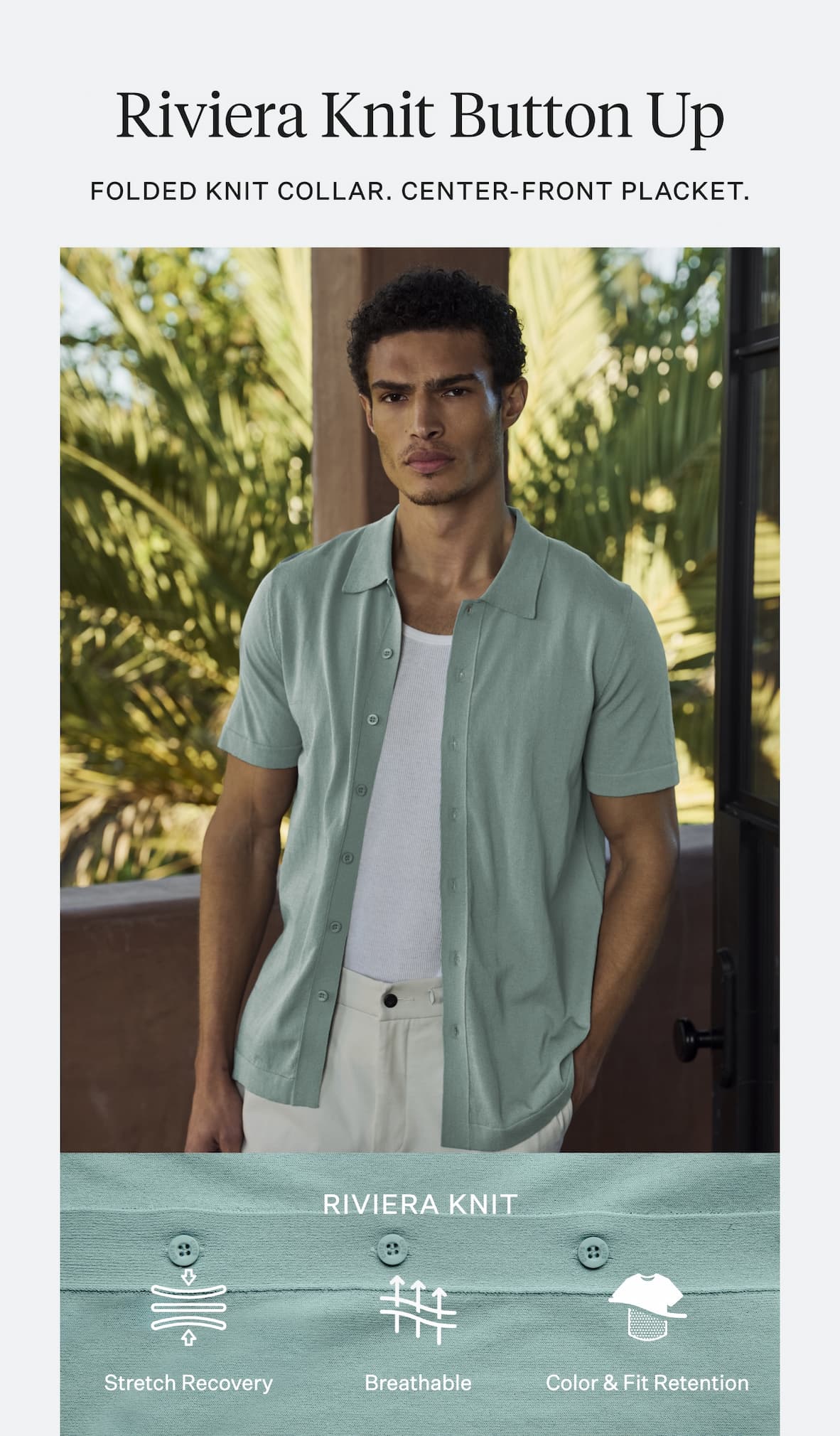 Riviera Knit Button Up
