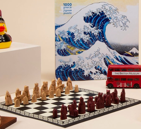 A collection of items from the British Museum shop. 