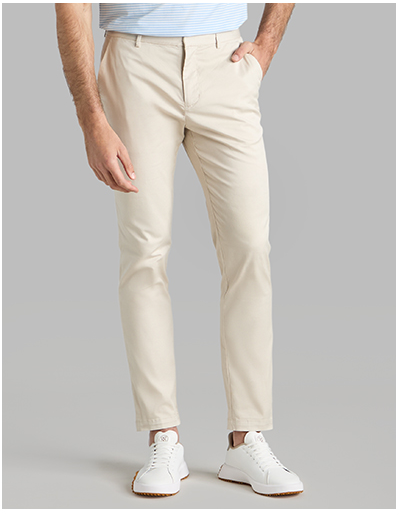 STRETCH COTTON GABARDINE STRAIGHT LEG CHINO