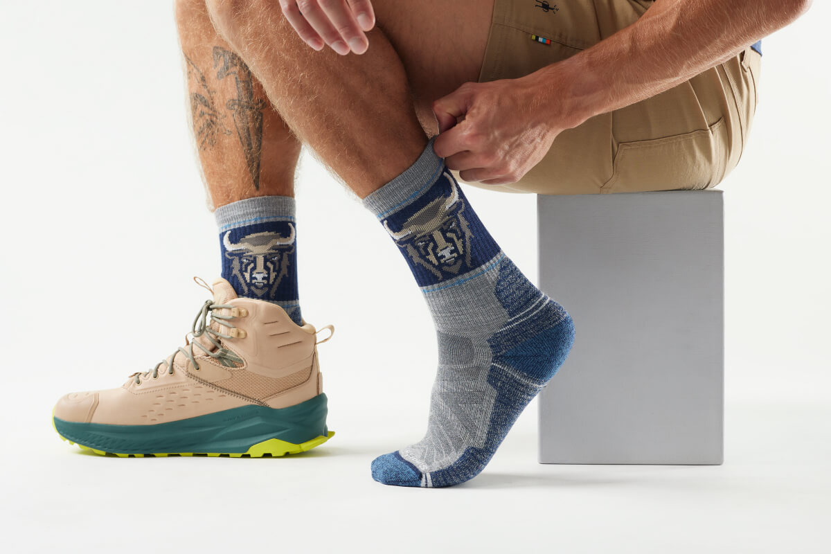 Hike Bison Crew Socks