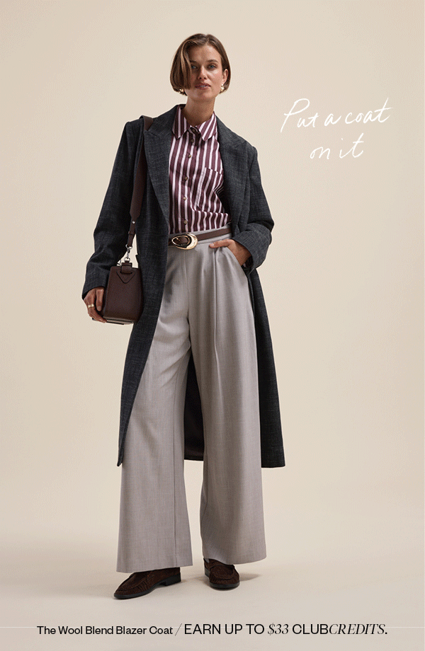 The Wool Blend Blazer Coat