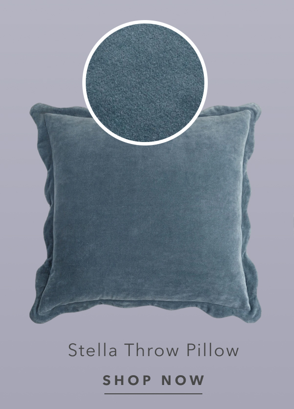 Stella French Country Dark Blue Cotton Scallop Throw Pillow - 18x18