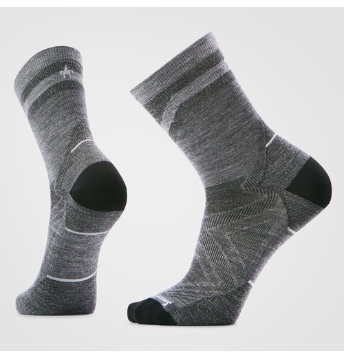 Run Mid Crew Pattern Socks-Light Gray / L