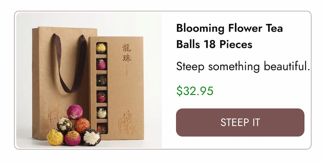 Blooming Flower Tea Balls 18 Pieces