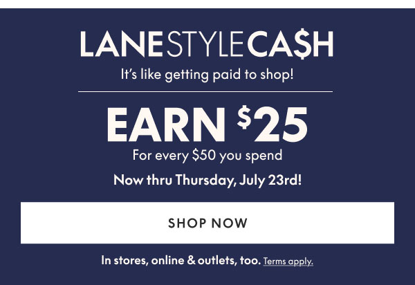 Earn $25 for Every $50 You Spend