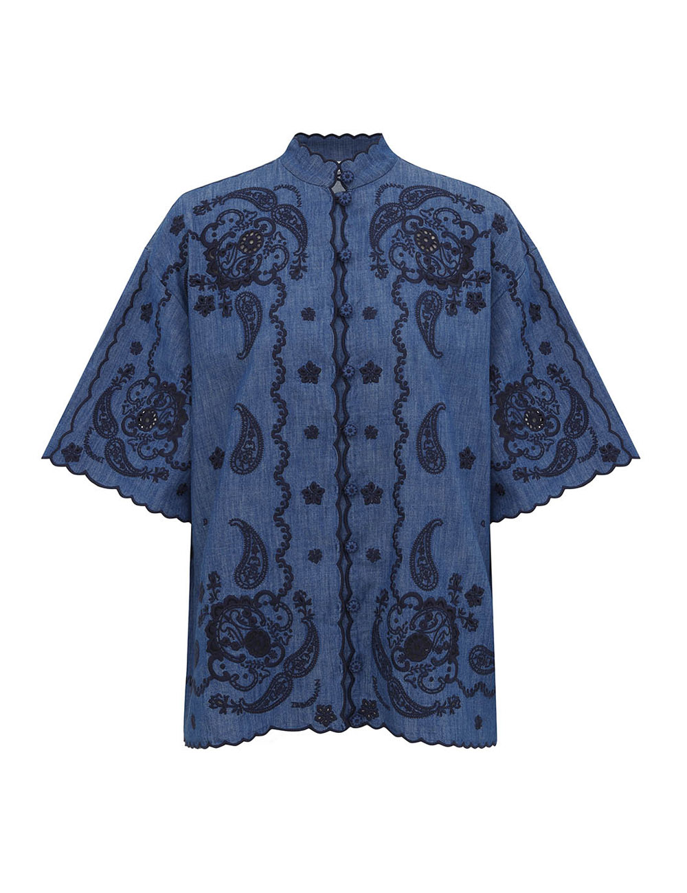 Aster Embroidered Denim Shirt