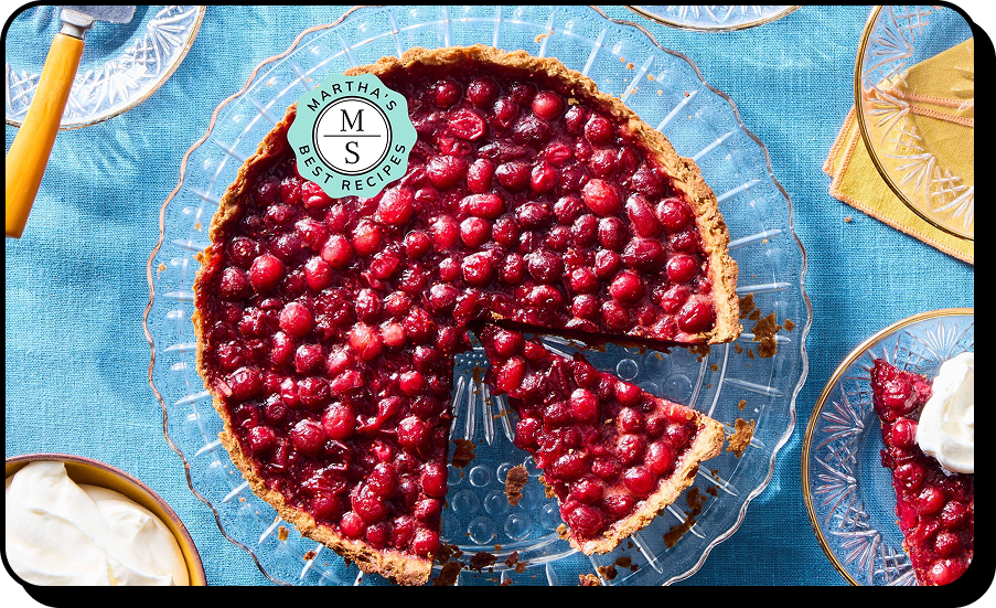 Martha's Best Thanksgiving Cranberry Tart with Ready-to-Bake Pastry & Cardamom Sugar