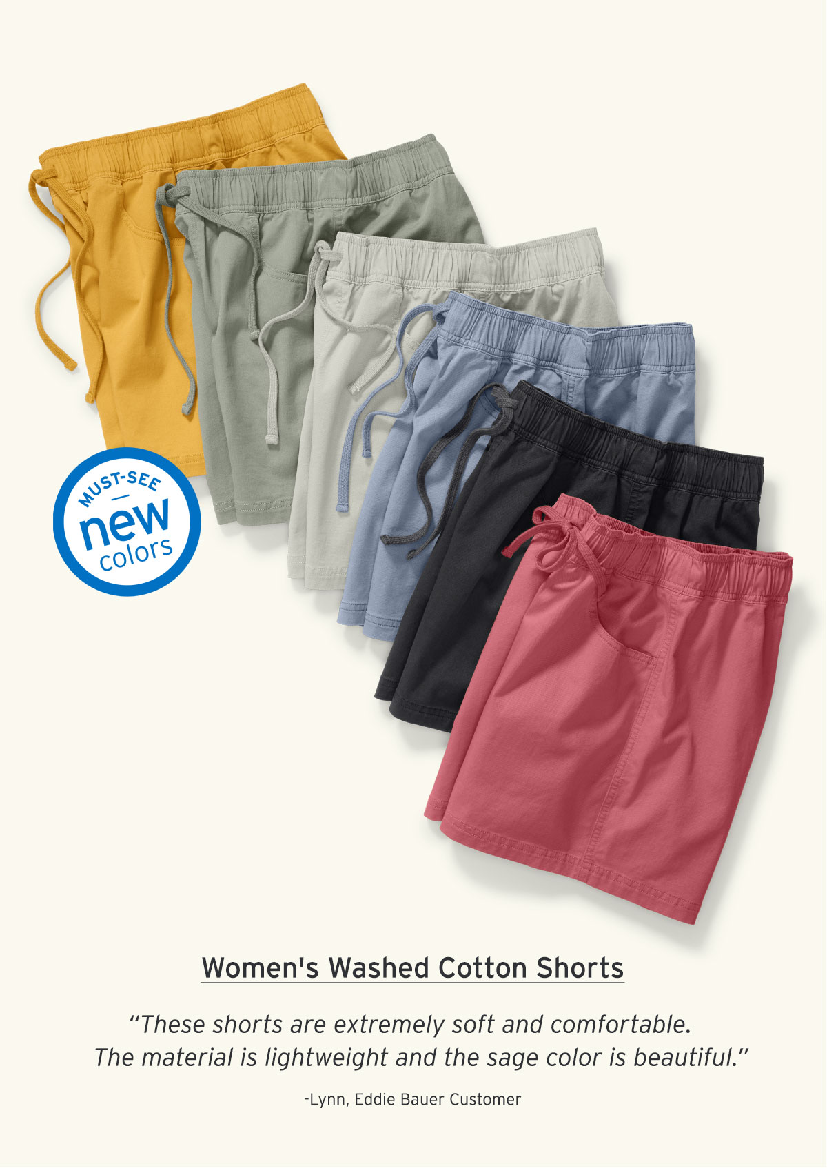 Women's Washed Cotton Shorts