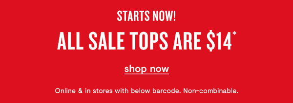 $14 sale tops