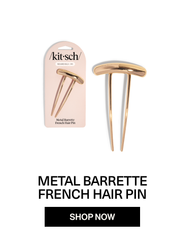 Gold Metal Barrette French Hair Pin Mini