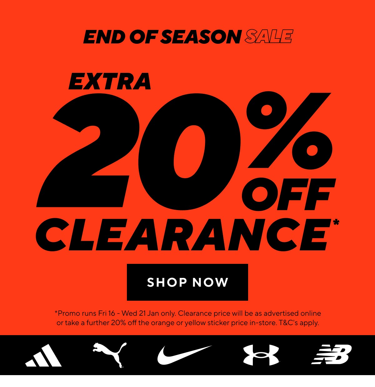 End Of Season Sale Extra 20% Off