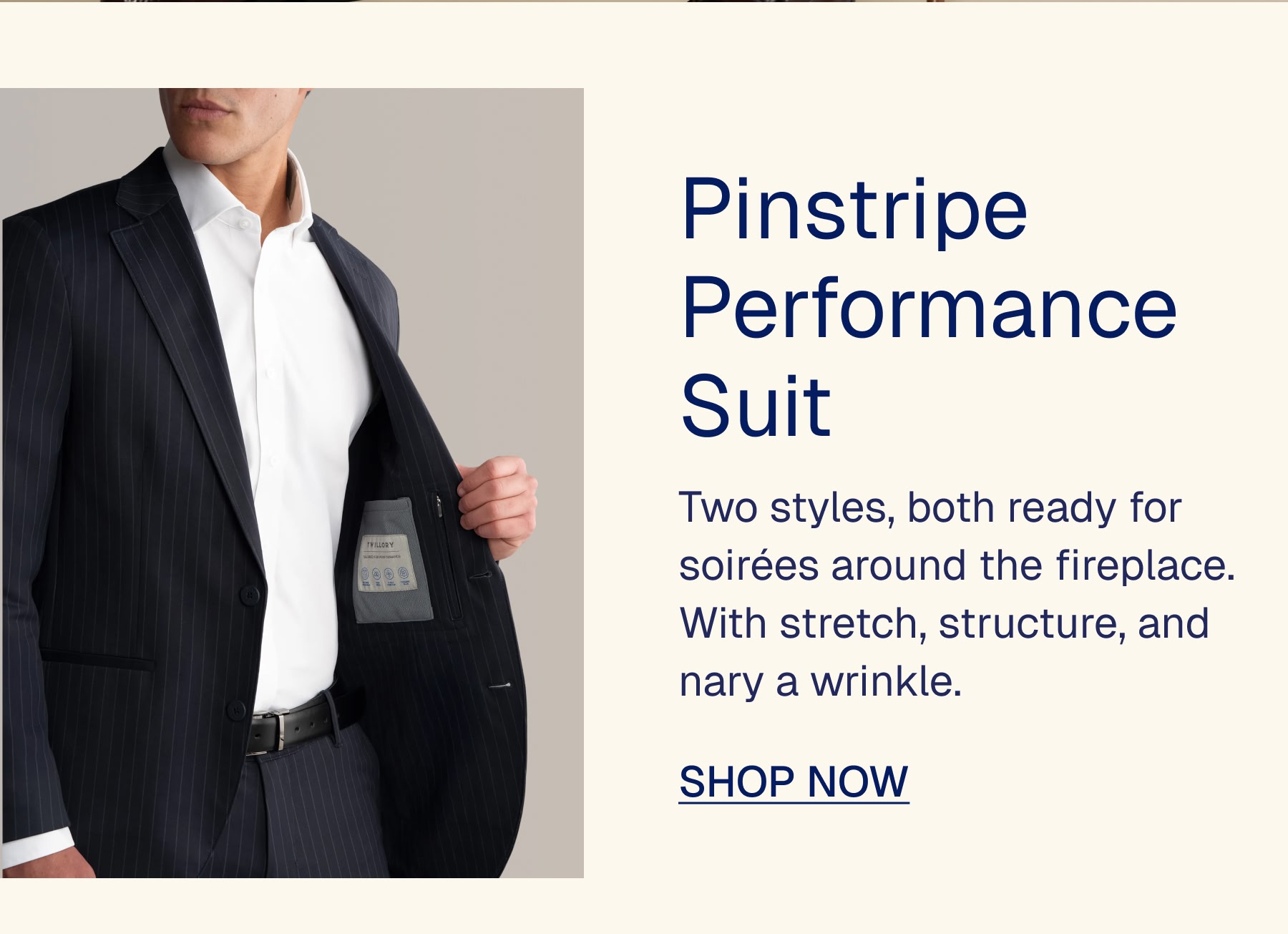 Pinstripe Performance Suit