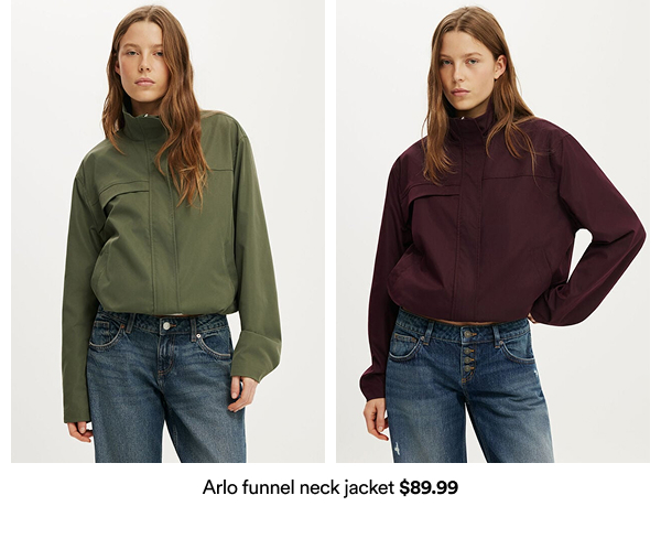 Arlo funnel neck jacket $89.99