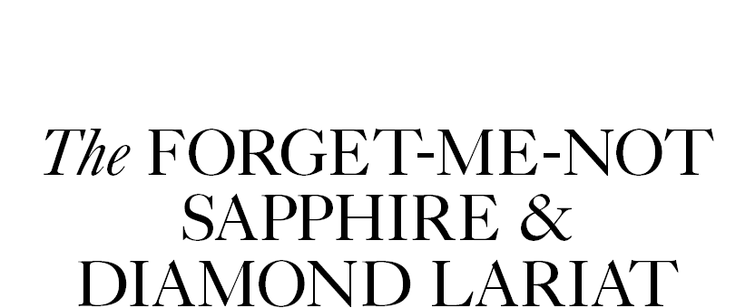 The Forget-Me-Not Sapphire & Diamond Lariat