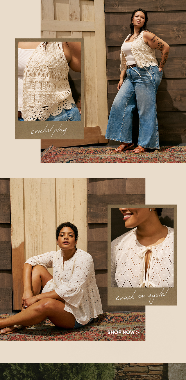 crochet play | crush on eyelet | Shop Now >