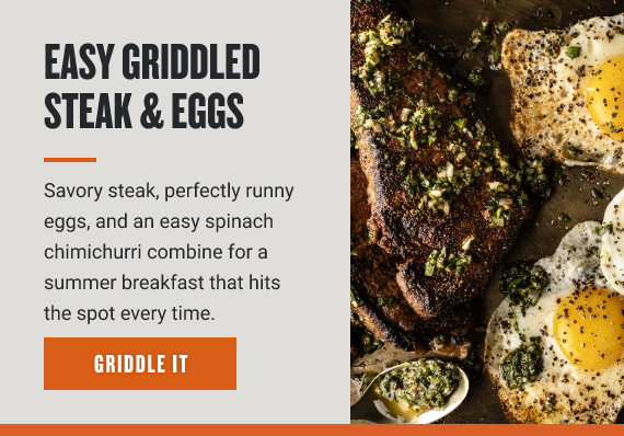 Easy Griddled Steak & Eggs