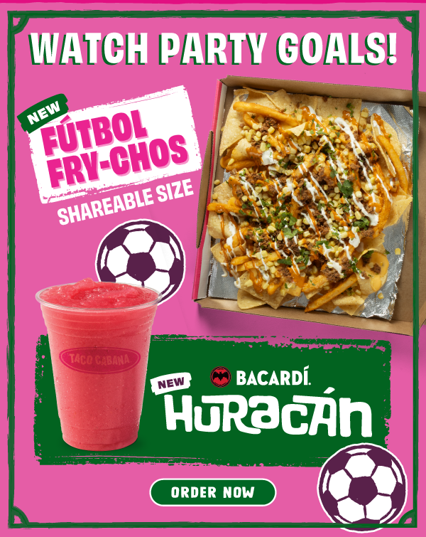 Try our Huracan and Futbol Fry-Chos! Order now.
