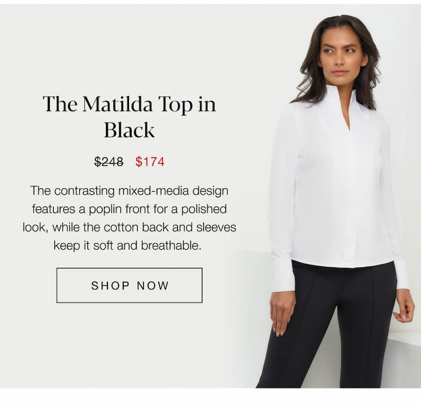 The Matilda Top in Black. SHOP NOW