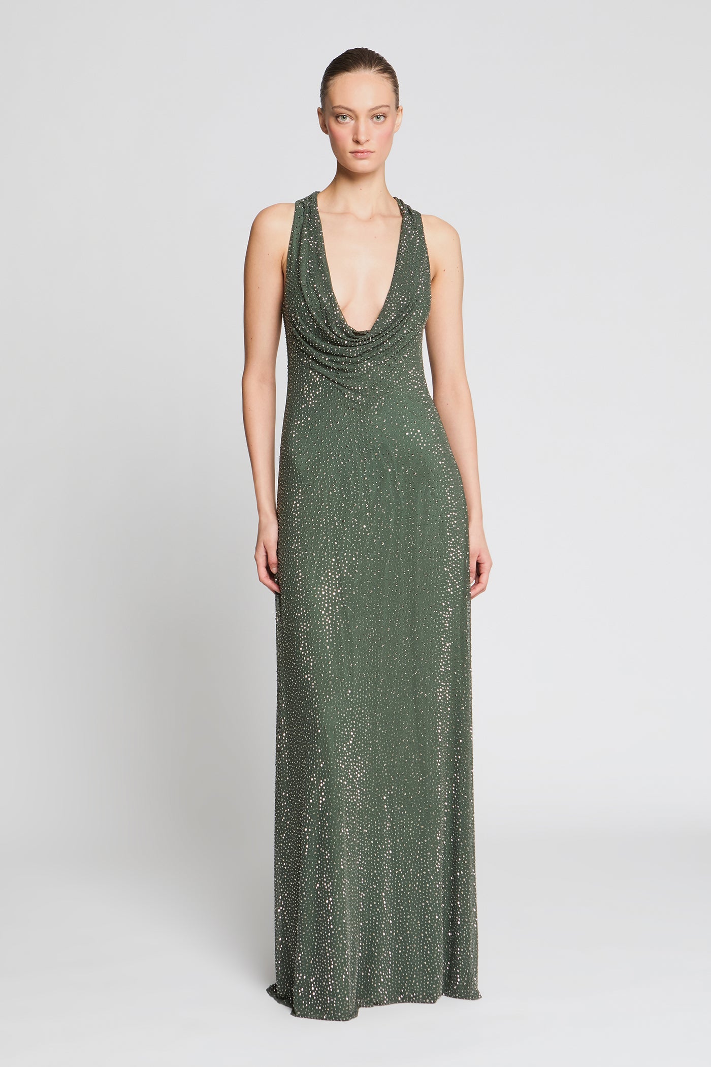 Image of Sunni Crystal Mesh Gown