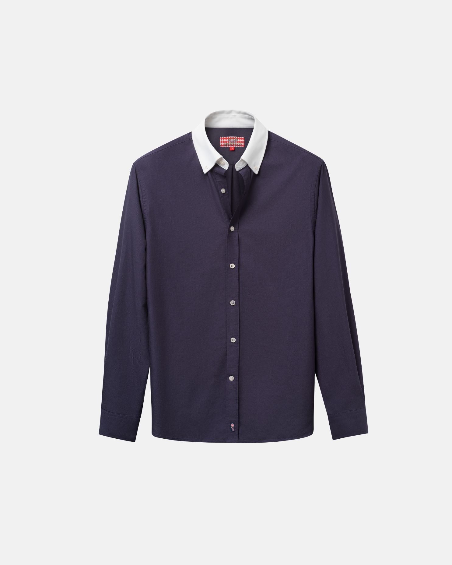 Image of Monaco MMXXV Navy Contrast Collar Oxford Shirt (Limited Edition)