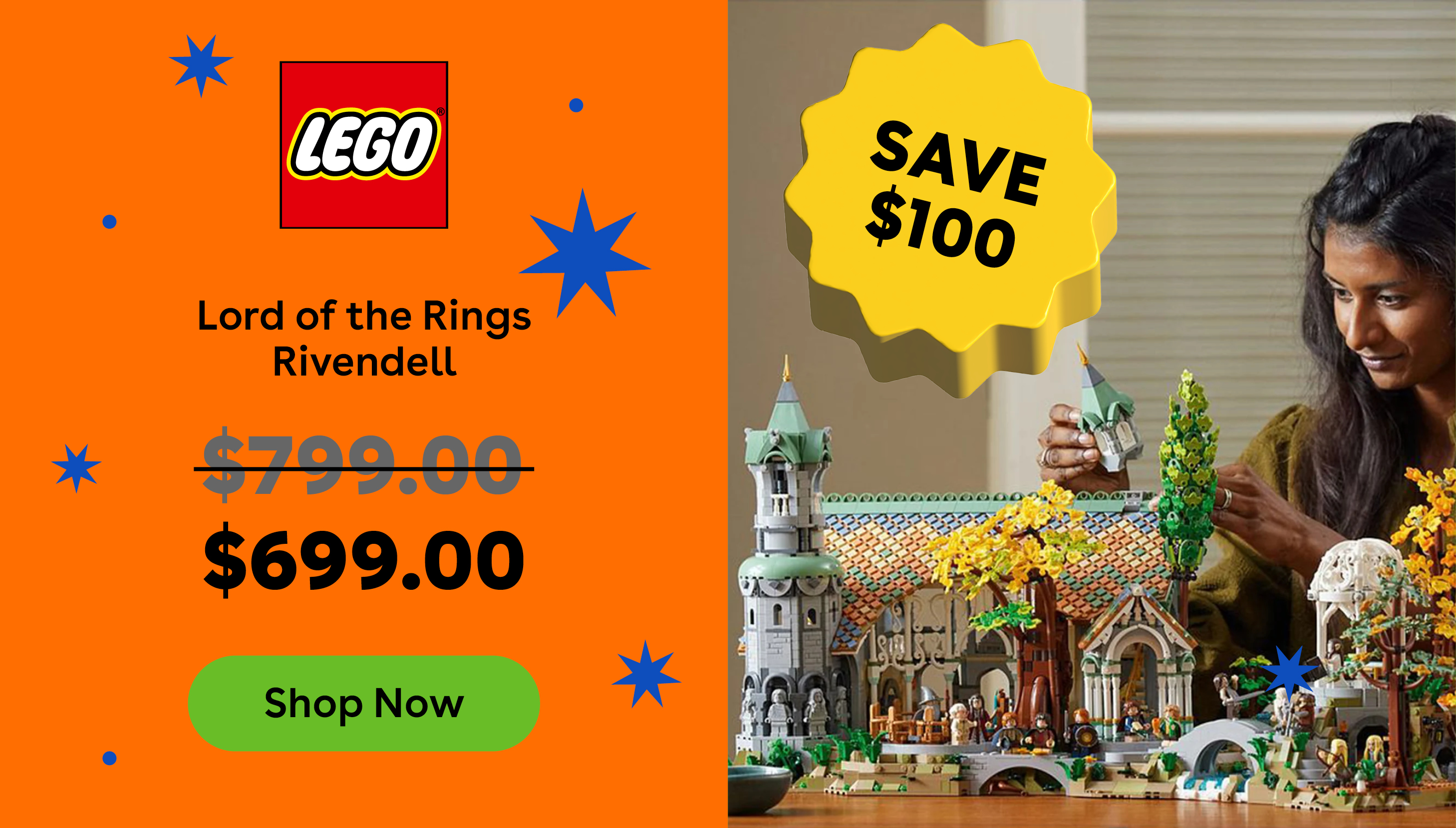 Save $100 on Lord of the Rings Rivendell Lego