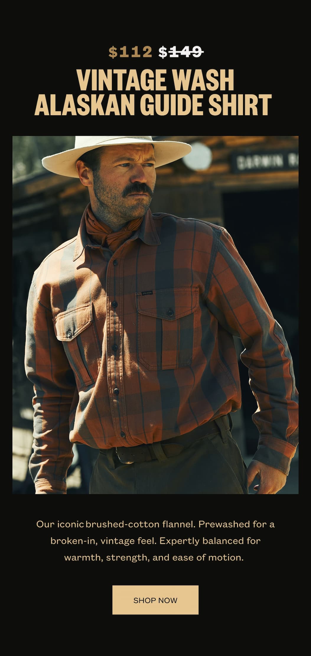Vintage Wash Alaskan Guide Shirt 25% Off