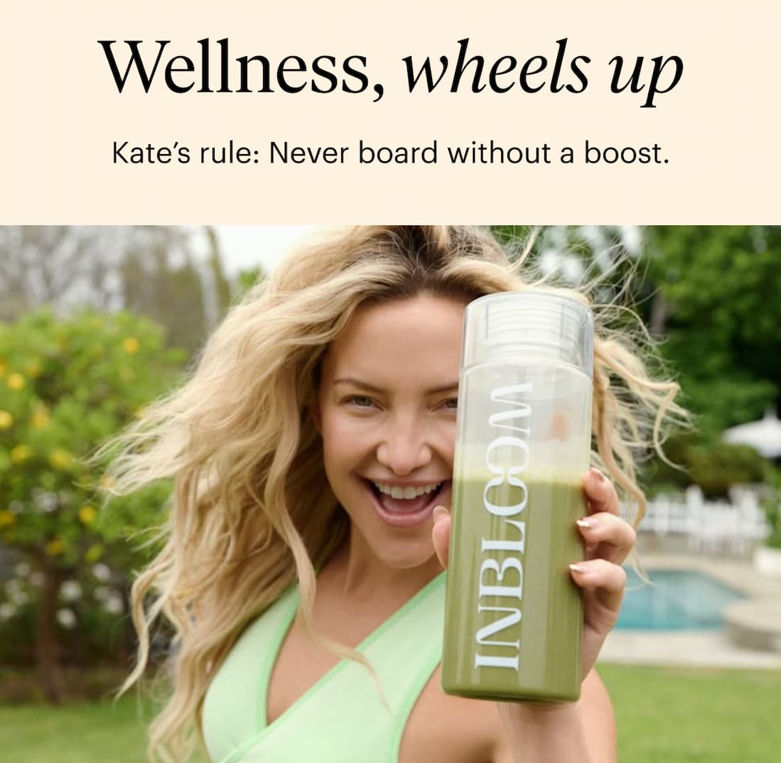TSA-friendly sticks + her go-to glow kit - Kate’s rule: Never board without a boost.