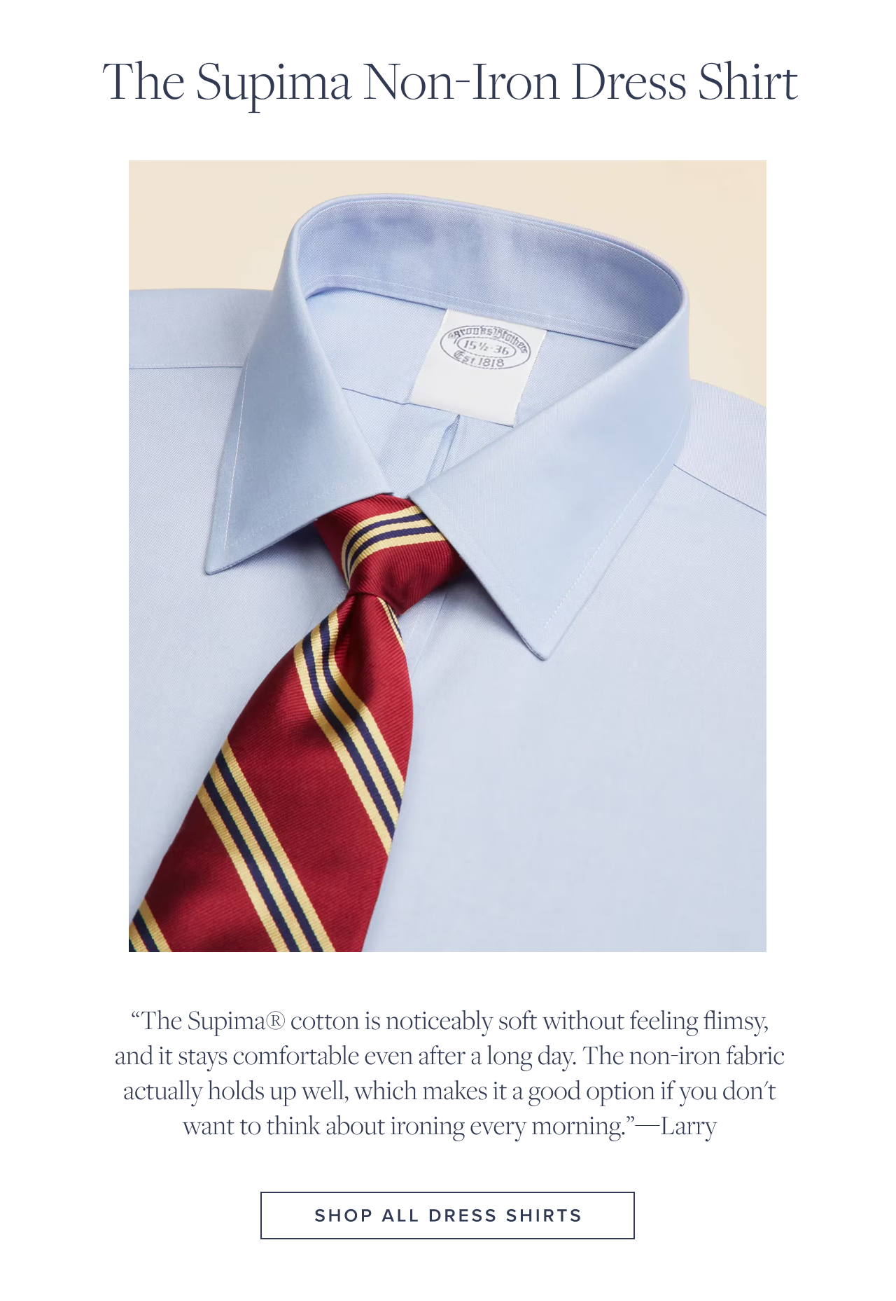 The Supima Non-Iron Dress Shirt Shop All Dress Shirts