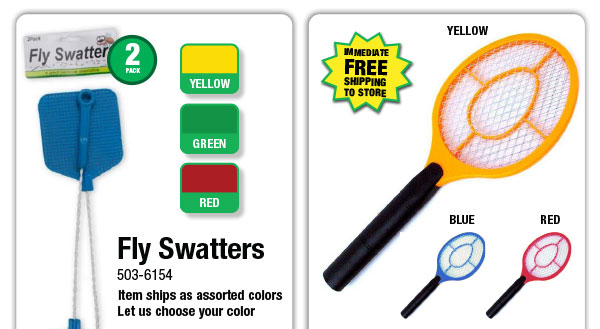 Fly Swatters - ONLY $2.50 After Rebate*!