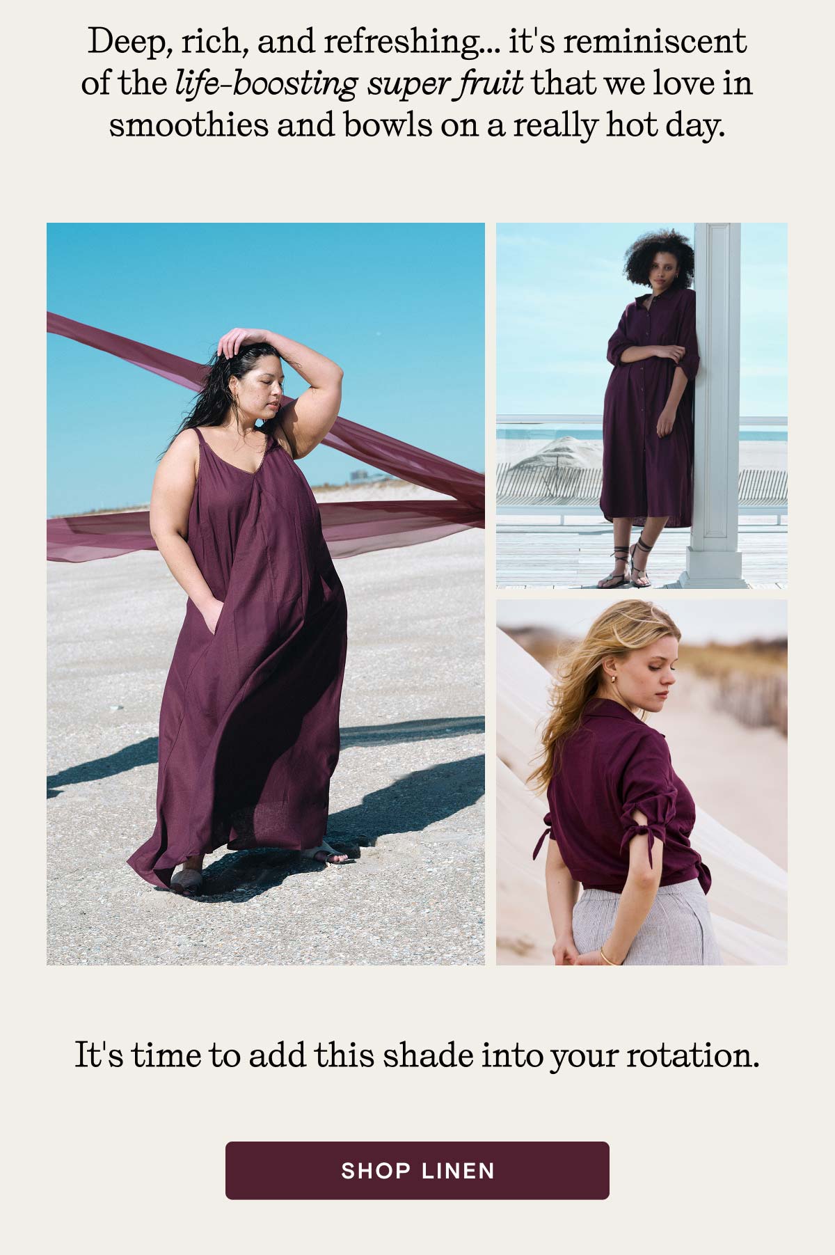 Shop Linen in Acai