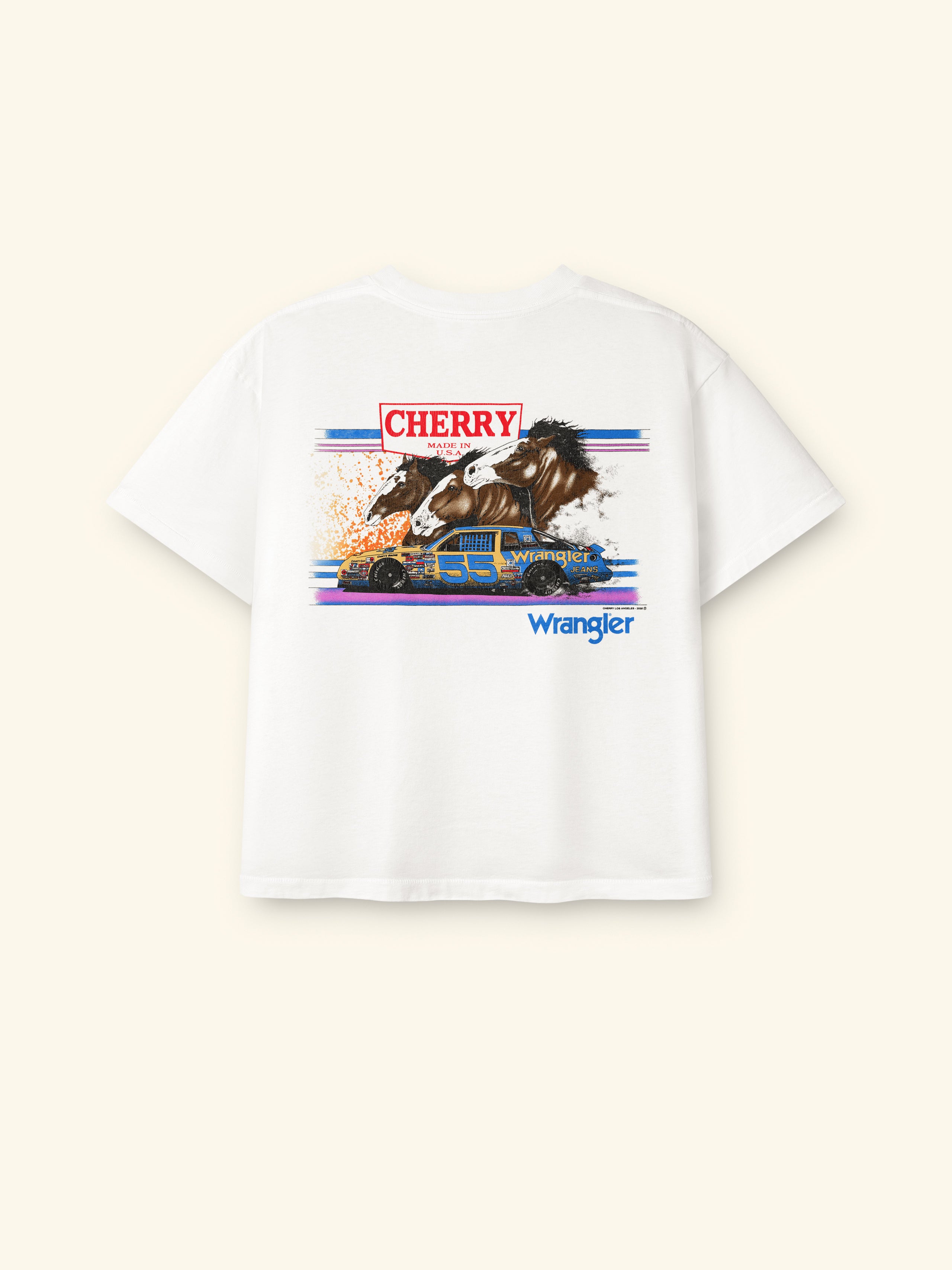 Image of Cherry x Wrangler Horsepower Pocket Tee (Cream)