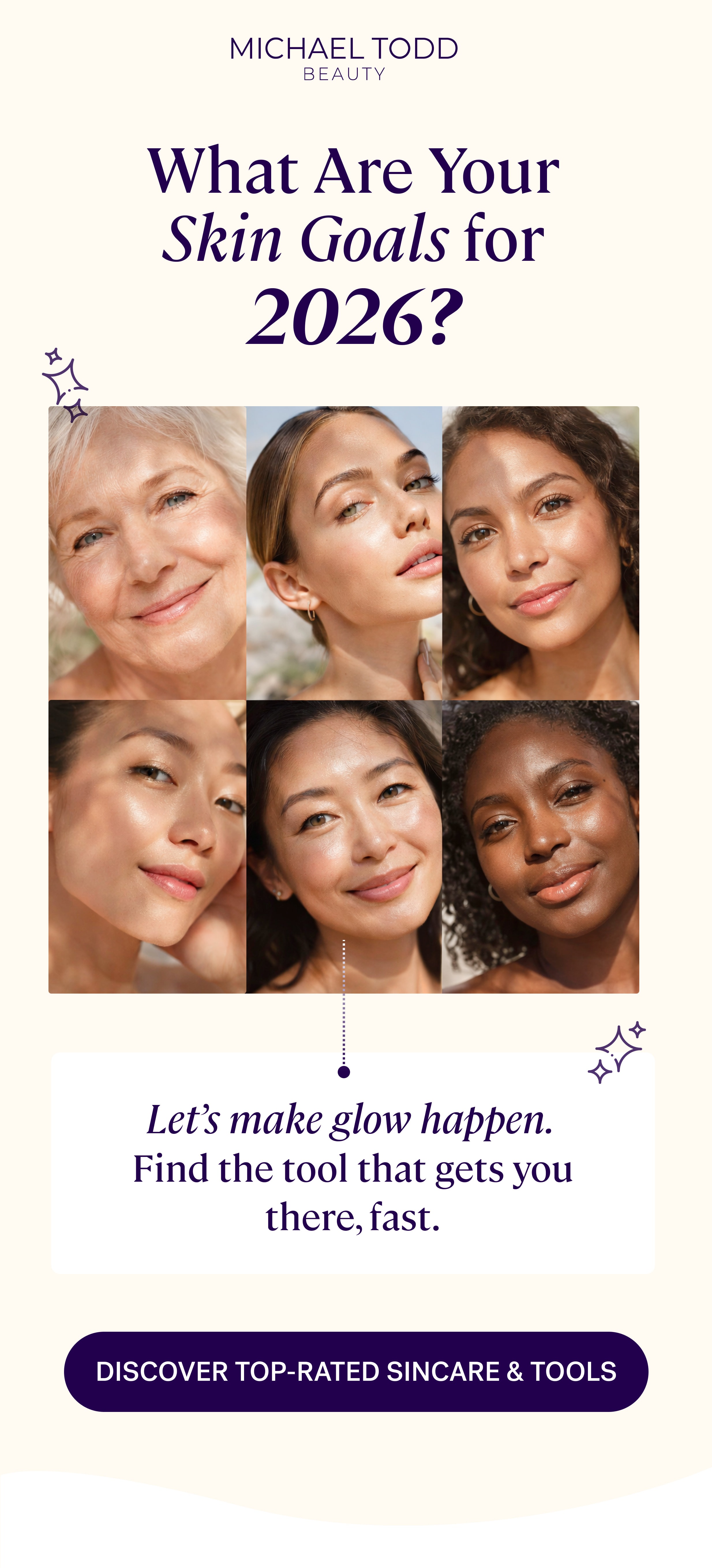 What Are Your Skin Goals for 2026? Let’s make glow happen.  Find the tool that gets you there, fast. Discover Top-Rated Sincare & Tools