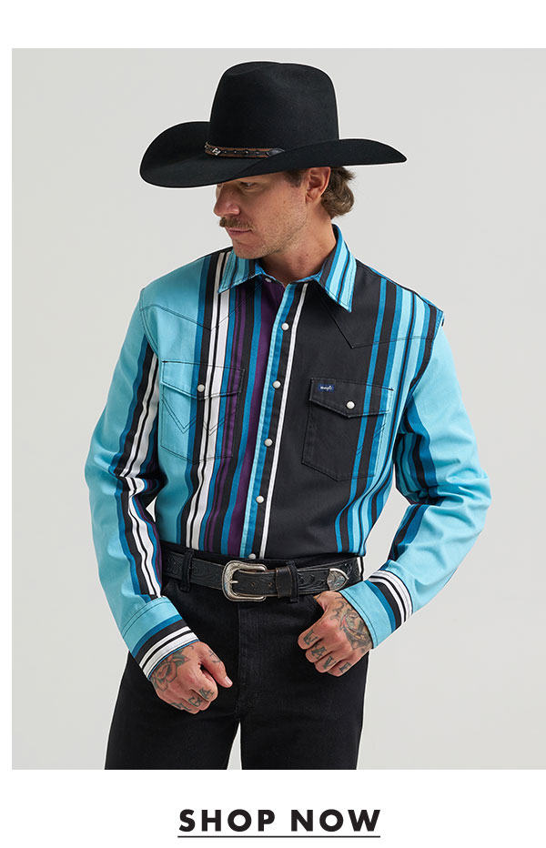 Vintage Inspired Bruspopper Western Snap Workshirt In Night Sky