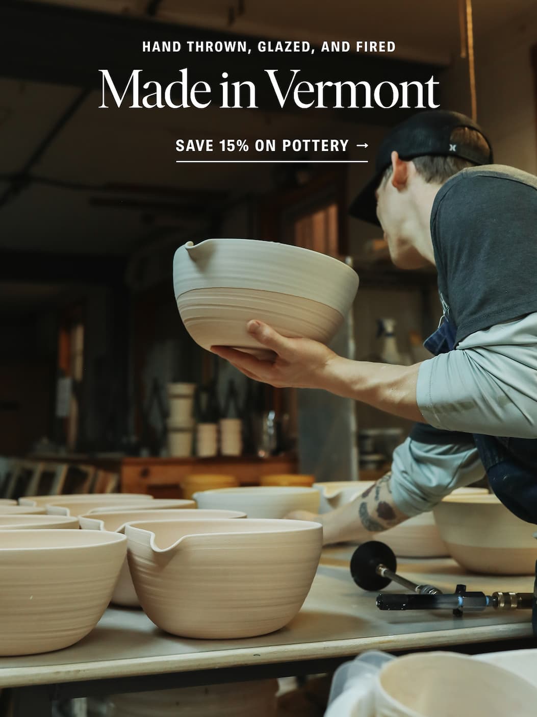 Made in Vermont: Save 15% on Pottery