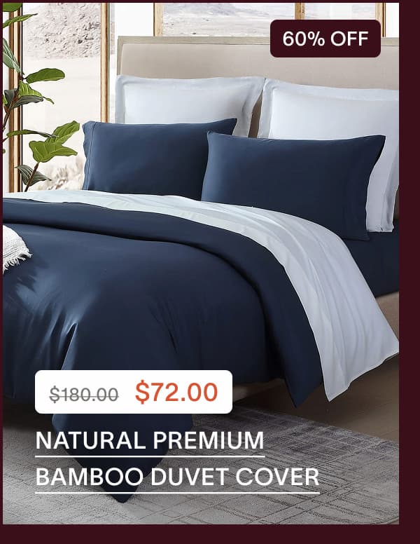 Natural Premium Bamboo Duvet Cover - 60% OFF