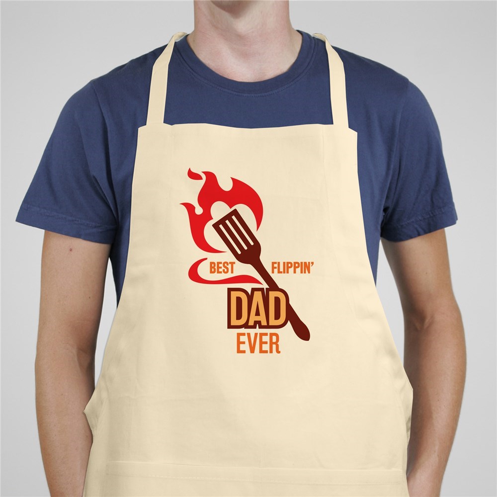 Best Flippin Dad Ever Apron in natural cotton — review from David R.