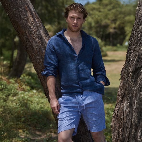 Shop Linen 9" Resort Short online and instore at Rodd & Gunn