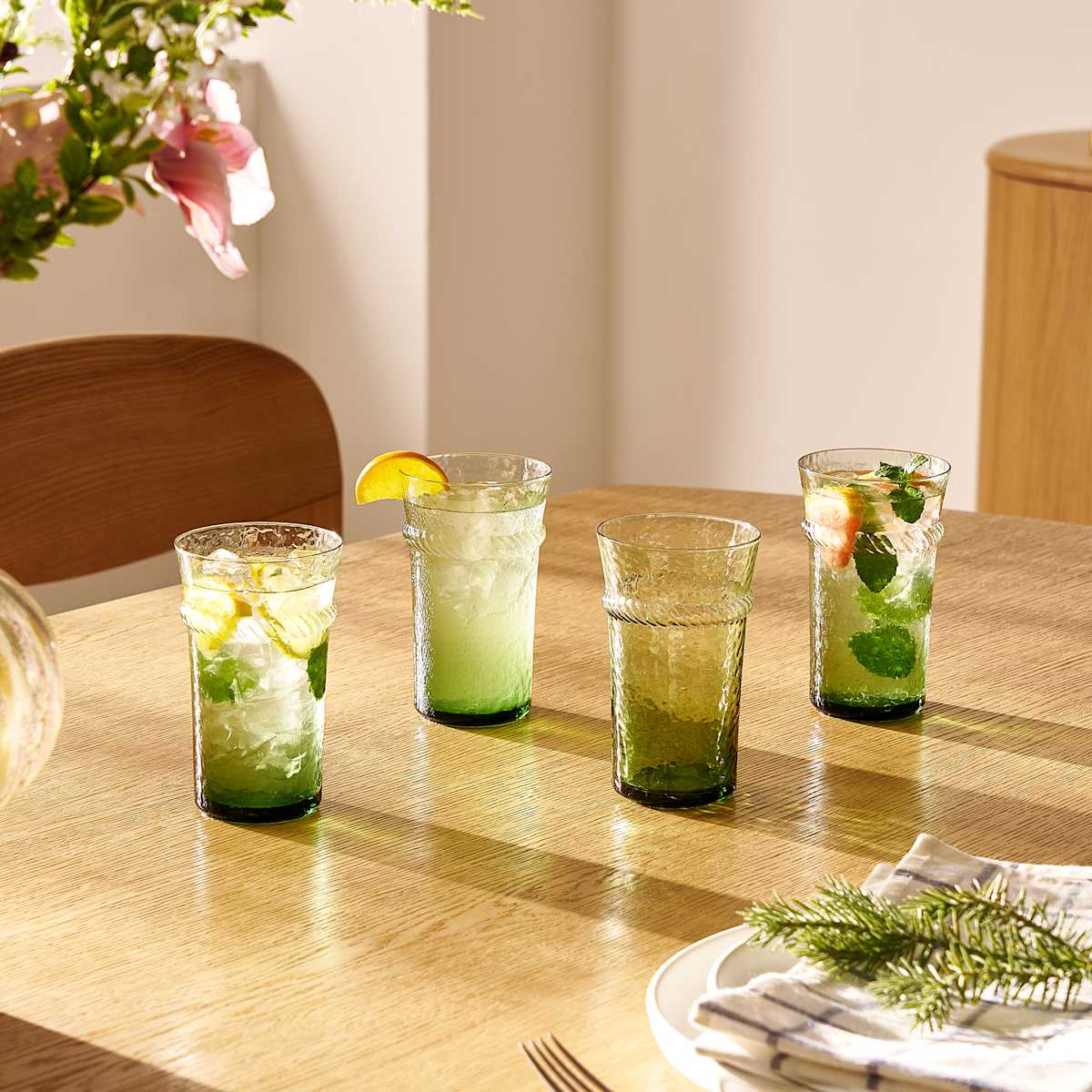 Image of Verdant Tall Drinking Glasses, Set of 4