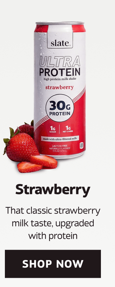 Strawberry | That classic strawberry milk taste, upgraded with protein | SHOP NOW