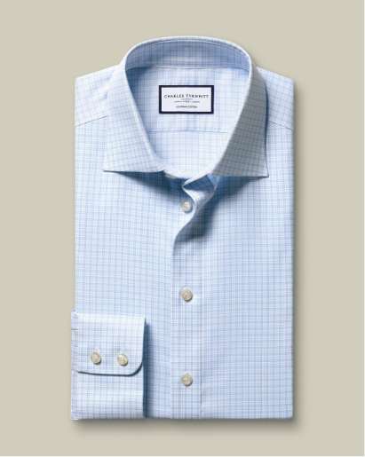 Luxury Check Shirt - Light Blue