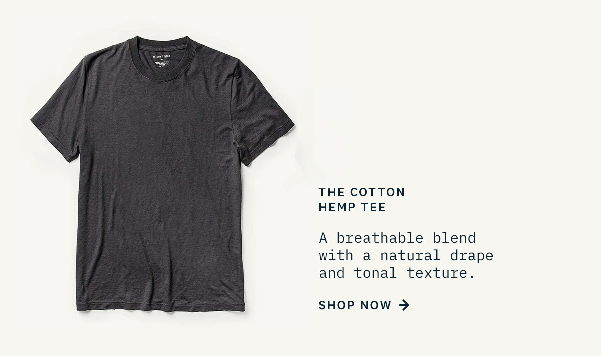 The Cotton Hemp Tee in Charcoal