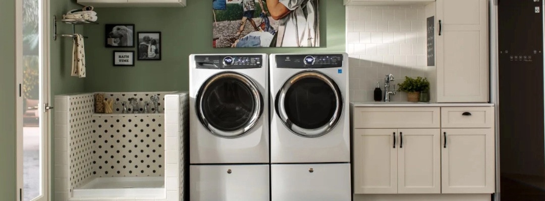 Modern laundry room setup