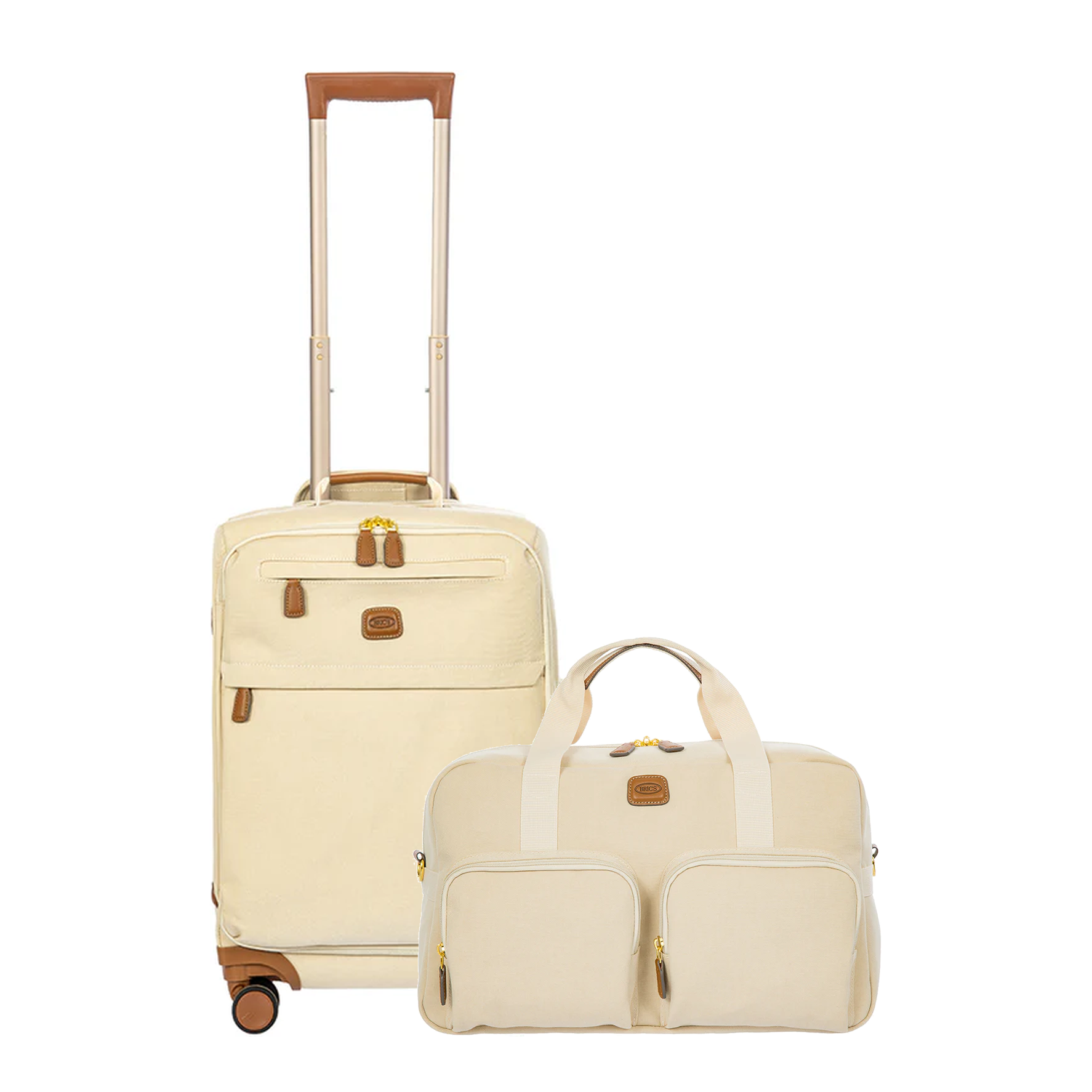 Image of Volterra Trama Carry-On + Holdall Bundle in Cappuccino