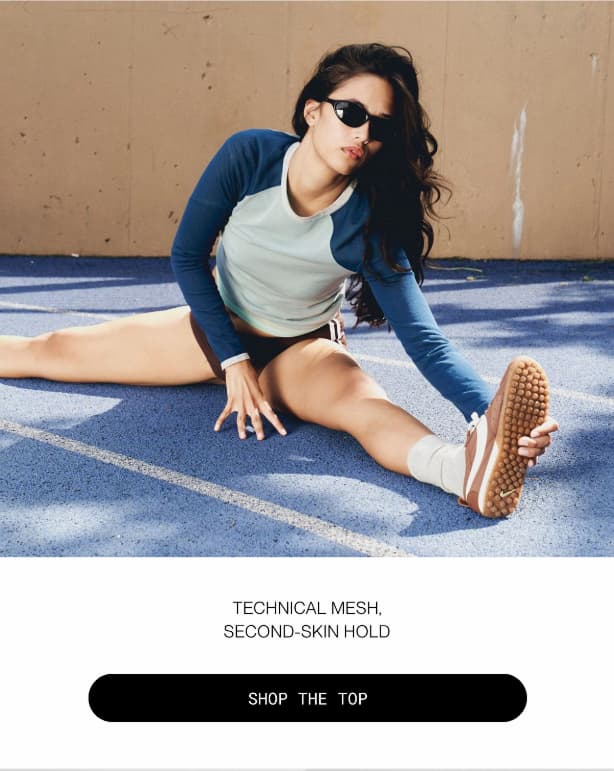 technical mesh, second-skin hold  | shop the top