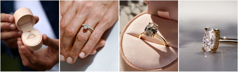 Moonlight Oval Diamond Engagement Ring