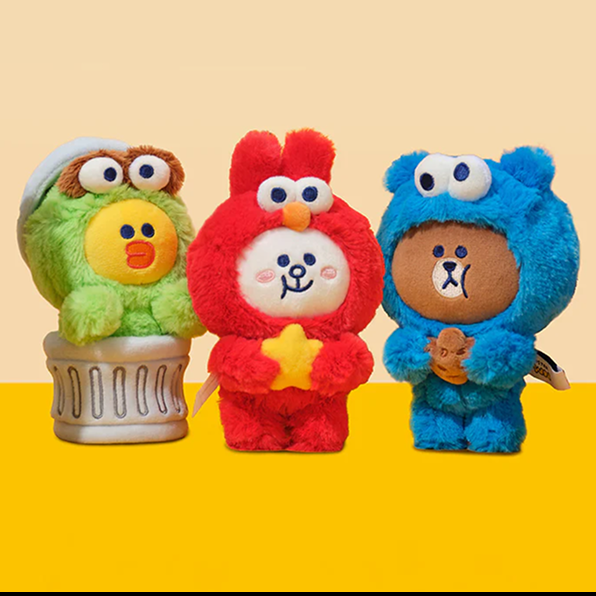 Line Friends Plush Keyring